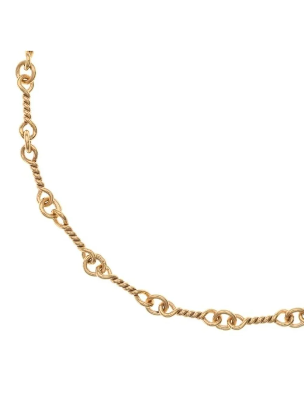 Chrome Hearts 22K Neckchain Twist Chain Necklace Gold